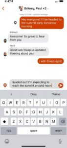 inReach®Messenger App Texteingabe | nowa+