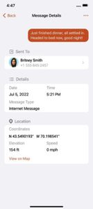 inReach®Messenger App Nachrichtendetails | nowa+